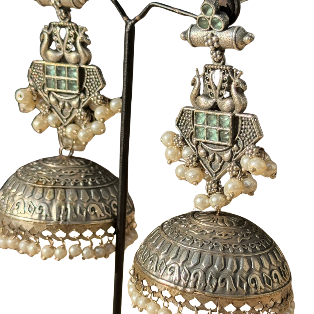 Silver Mughal Style Jhumkey