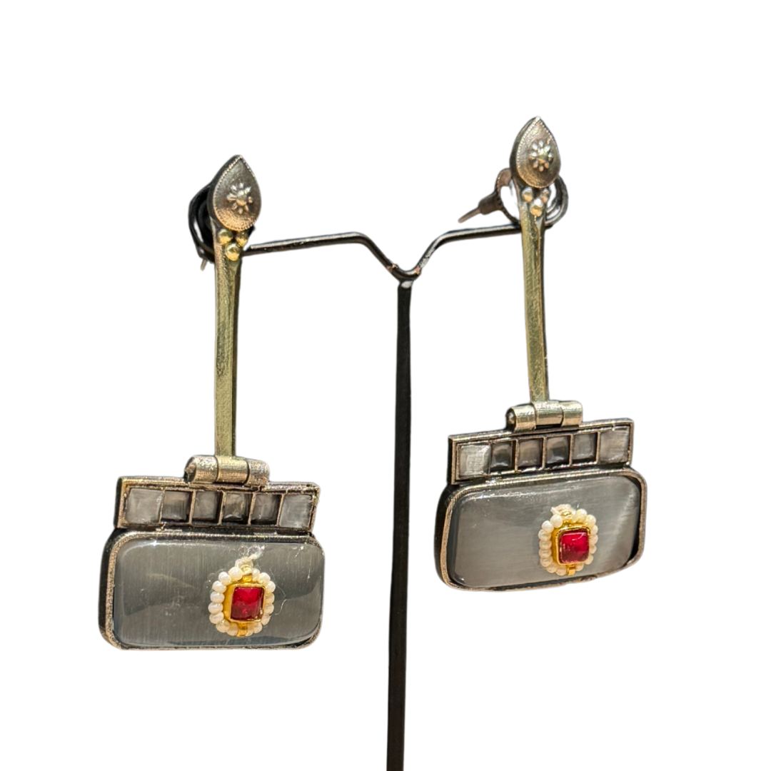 Rectangular Antique Style Earrings