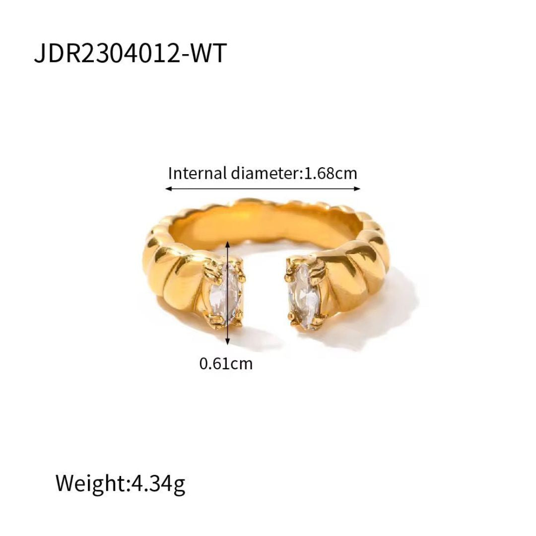Twisted Stainless Steel Ring