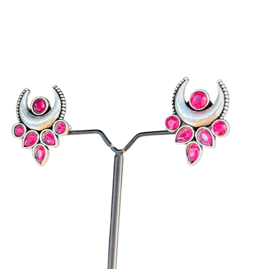 Antique Silver Chand Studs