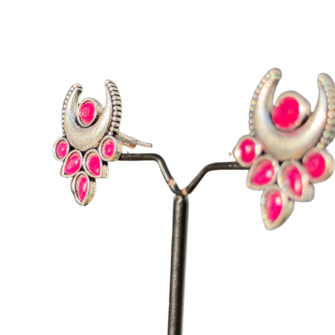 Antique Silver Chand Studs