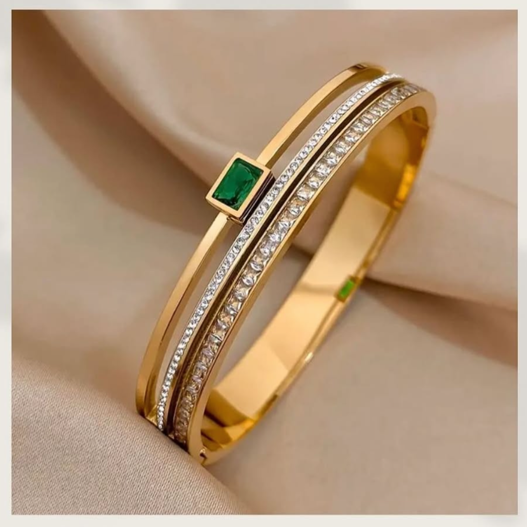 Emerald Stone Style Bracelet