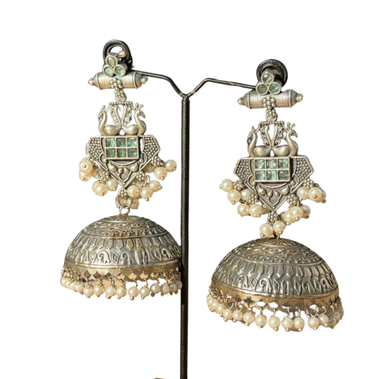 Silver Mughal Style Jhumkey
