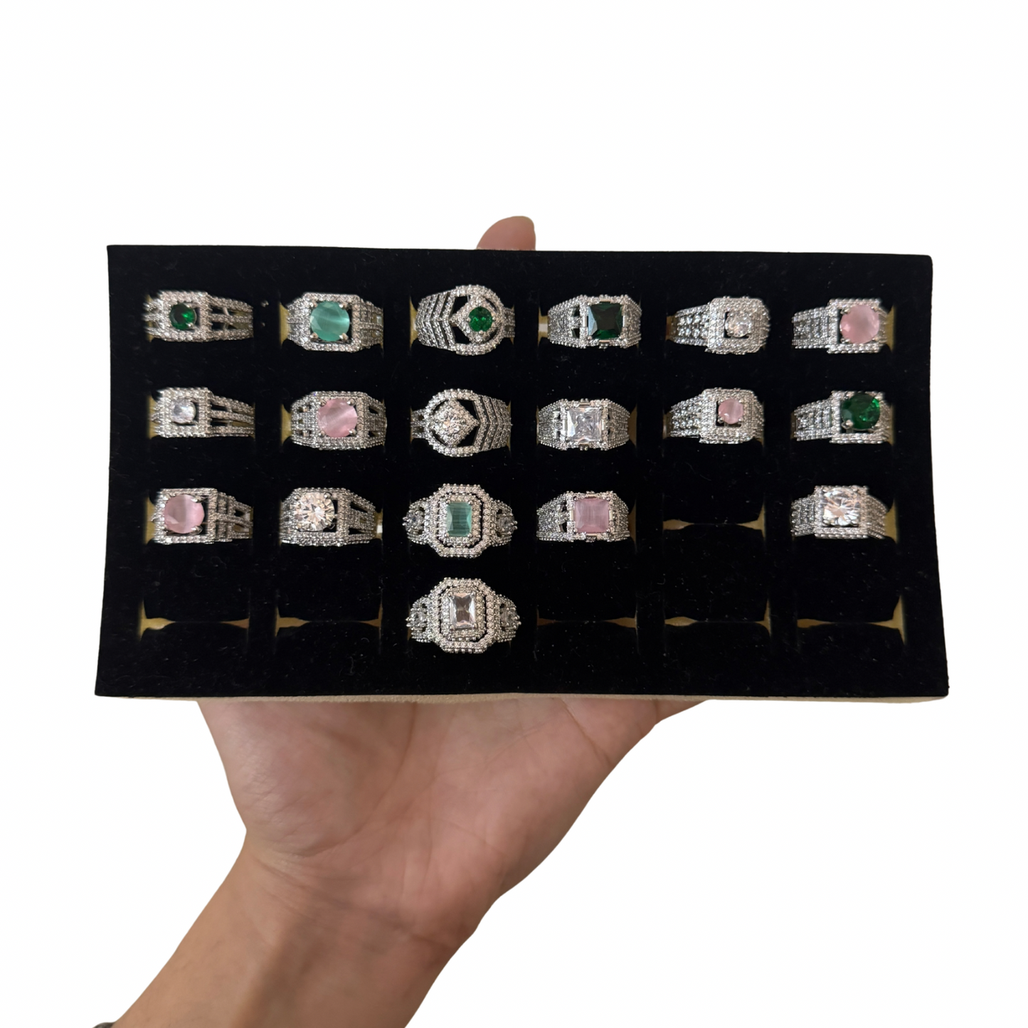 GOLDEN AND SILVER LUXURY RING