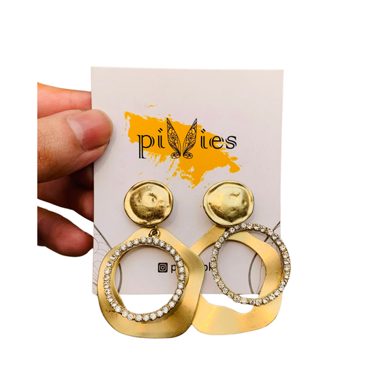 Casual round Wavy Ring Style Earring