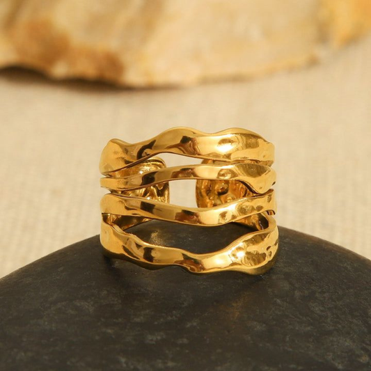 STAINLESS STEEL WAVY RING