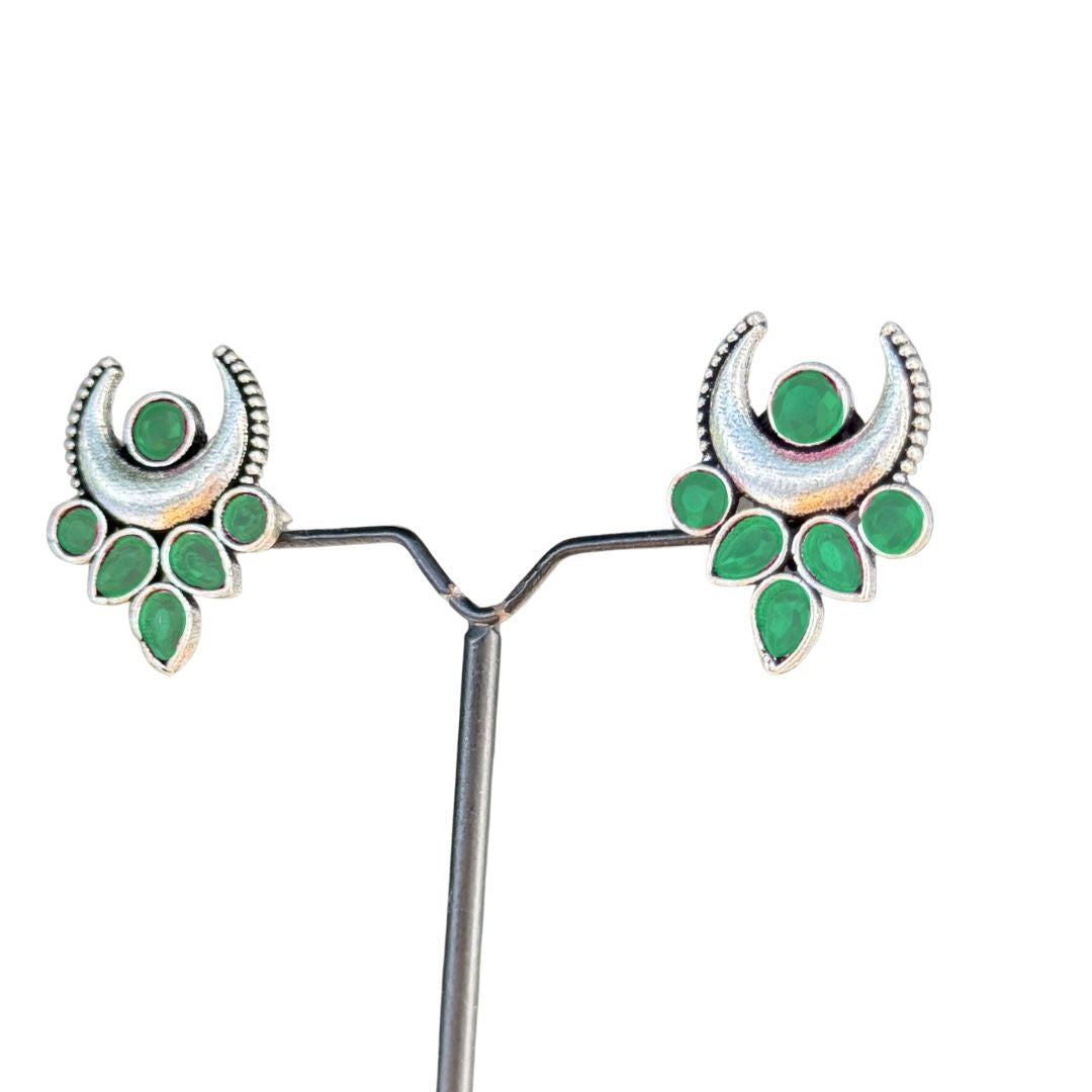 Antique Silver Chand Studs