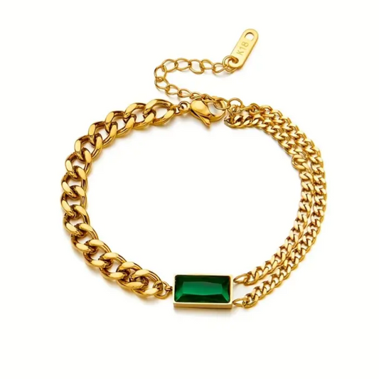 Emerald Square Style Bracelet