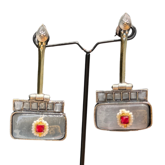 Rectangular Antique Style Earrings