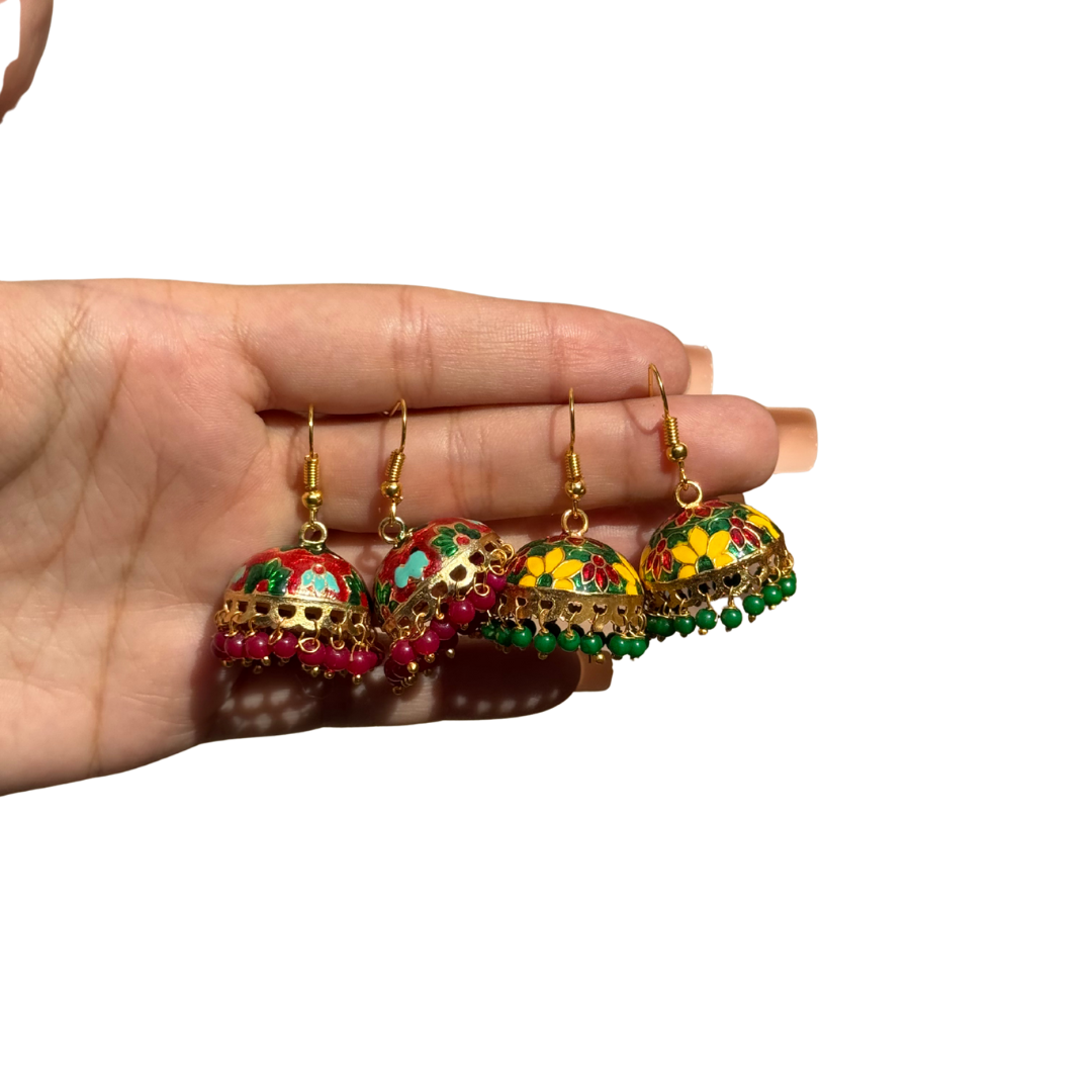 Floral Colorful Jhumkeys