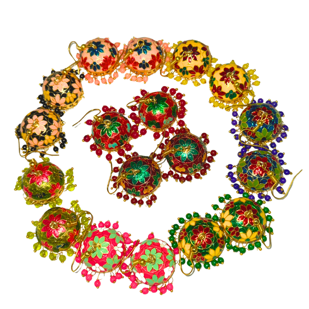 Floral Colorful Jhumkeys