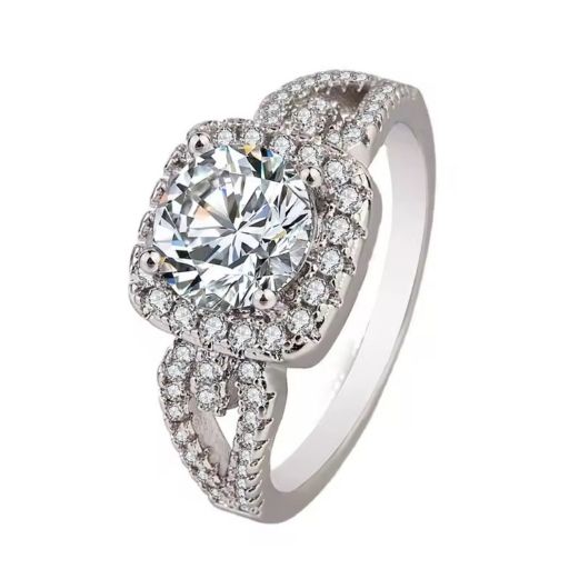 Square Stone with Round Sides Ring