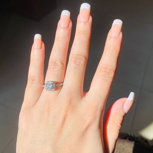 Square Diamond Style Ring