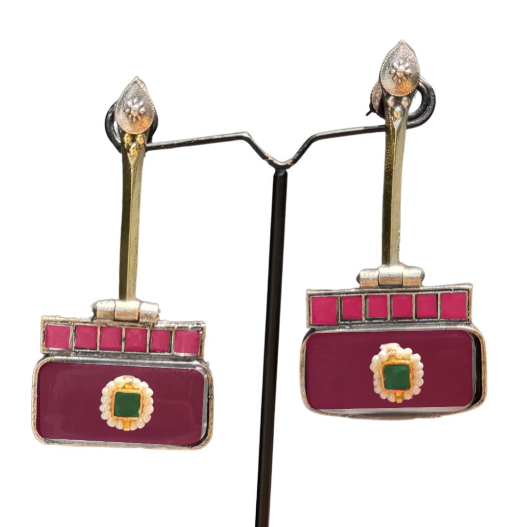 Rectangular Antique Style Earrings