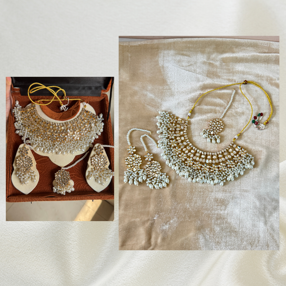Kundan Style Pearls Set