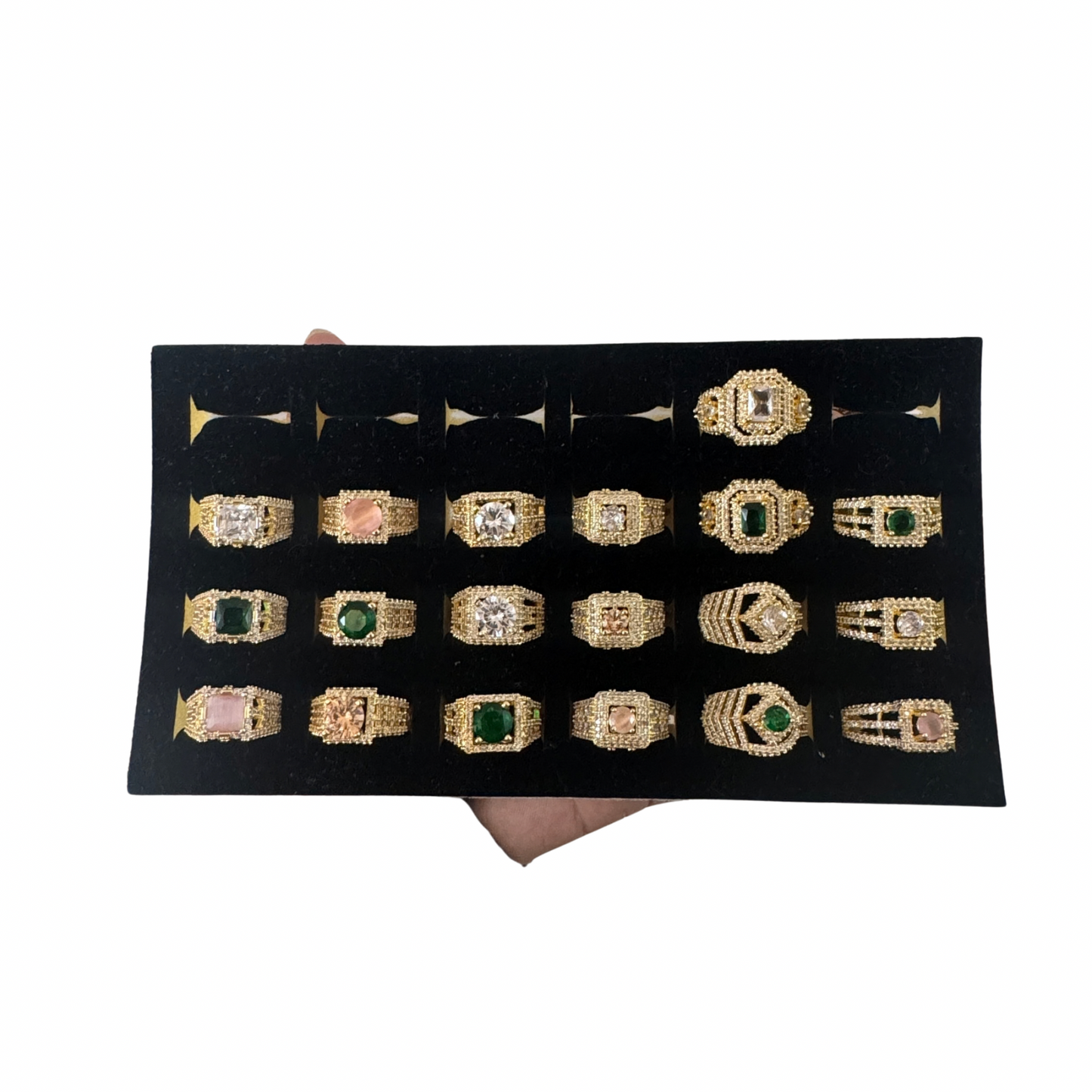 GOLDEN AND SILVER LUXURY RING