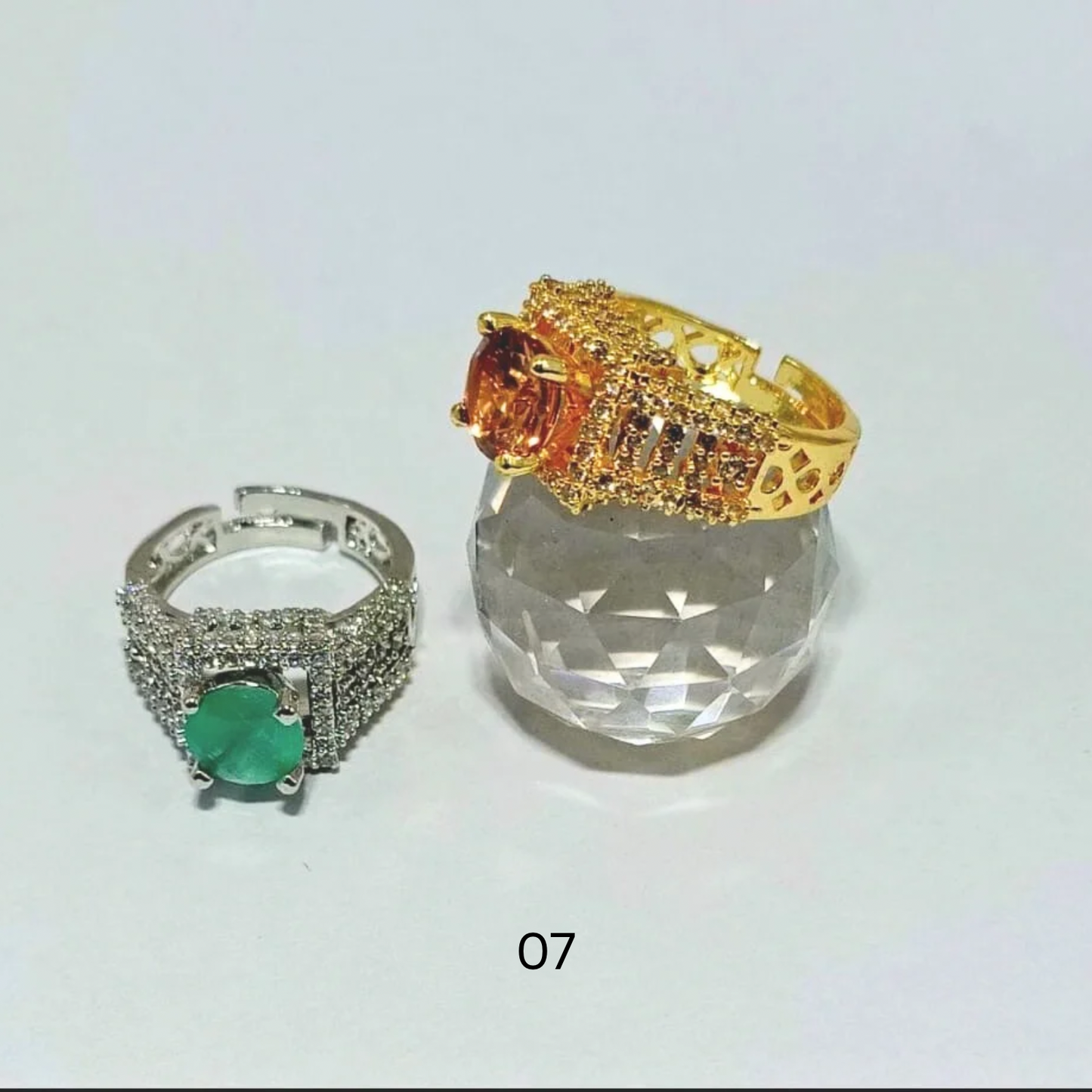 GOLDEN AND SILVER LUXURY RING