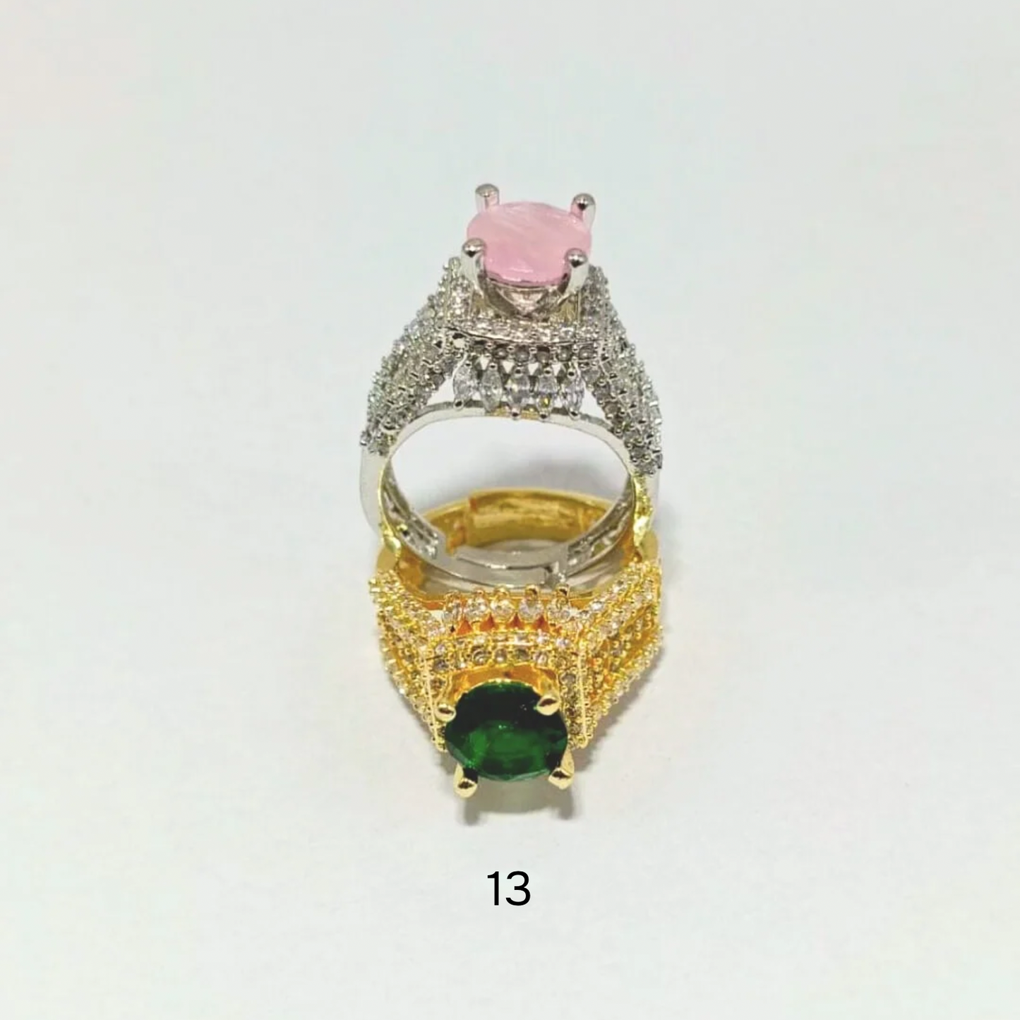 GOLDEN AND SILVER LUXURY RING