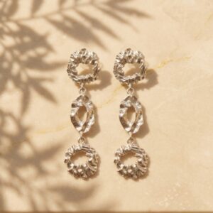 Silver Round Earrings