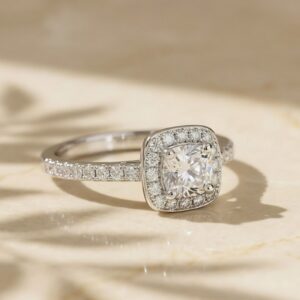 Elegant Square Stone Style Ring