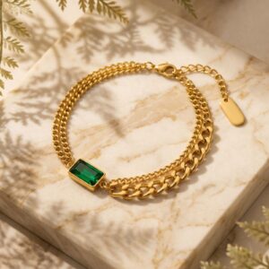 Emerald Stone Style Bracelet