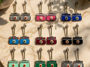 Rectangular Oxidized Earrings