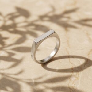SILVER FLAT RING