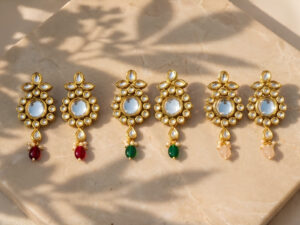 Sheesha Kundan Style Earrings