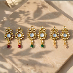 Sheesha Kundan Style Earrings