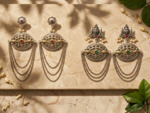 Triple Layered Style Earrings