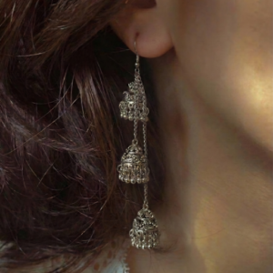 Silver Tassels Style Jhumkey