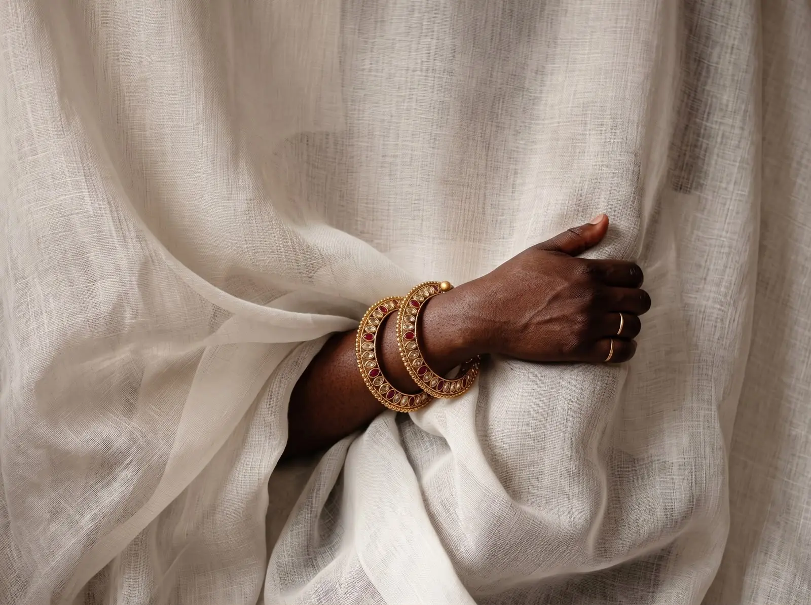 Indian oxidised bangles editorial portrait