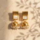 White Marble style Golden Jhumkey