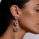 Silver crushed style Earrings