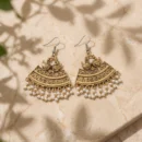 Oxidized Indian Earrings with Pearls