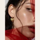 Heart Shaped Earrings Hoops