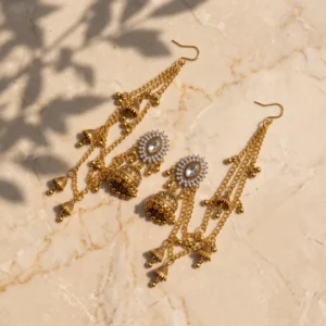 Traditional Sahara style Jhumkey with Rhinestones