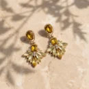 Yellow Crystal Style Earrings